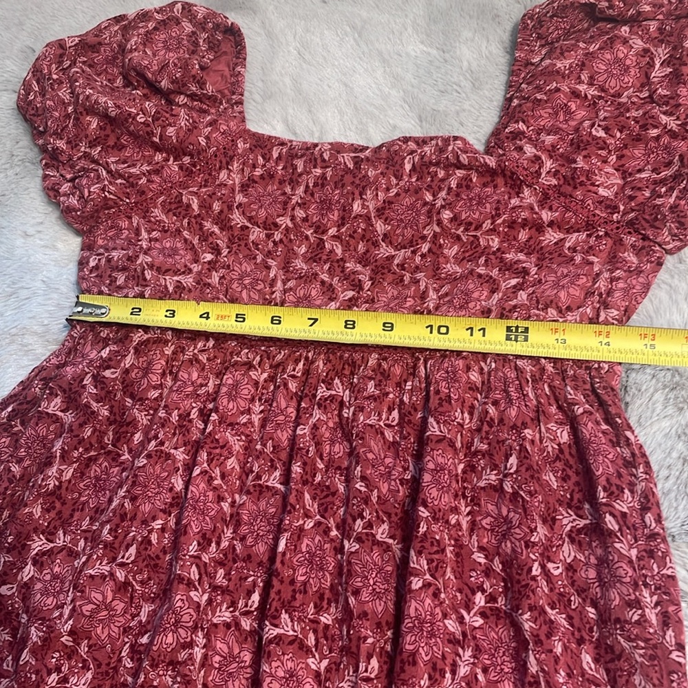 American Eagle Red Wine Patterned Mini Dress - image 3
